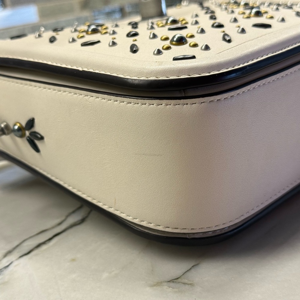 Coach White Studded Crossbody Bag - Picture 10 of 16